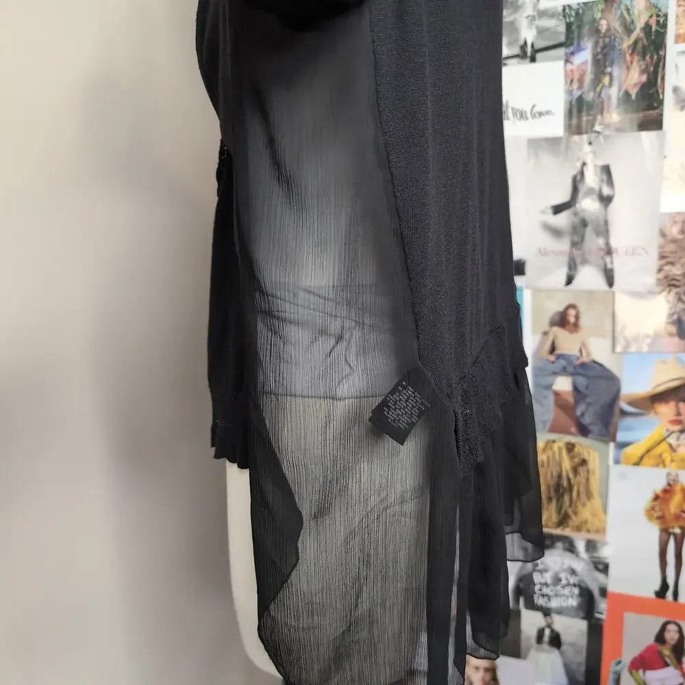 Sheer Panel Cardigan Whimsygoth